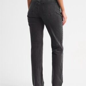 Abercrombie & Fitch Women's Faded Black 90s  Straight Ultra High Rise Curve Love